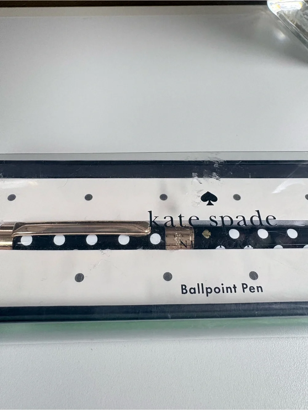 Kate Spade New York Black & White Polka Dot Ballpoint Pen- NWT
